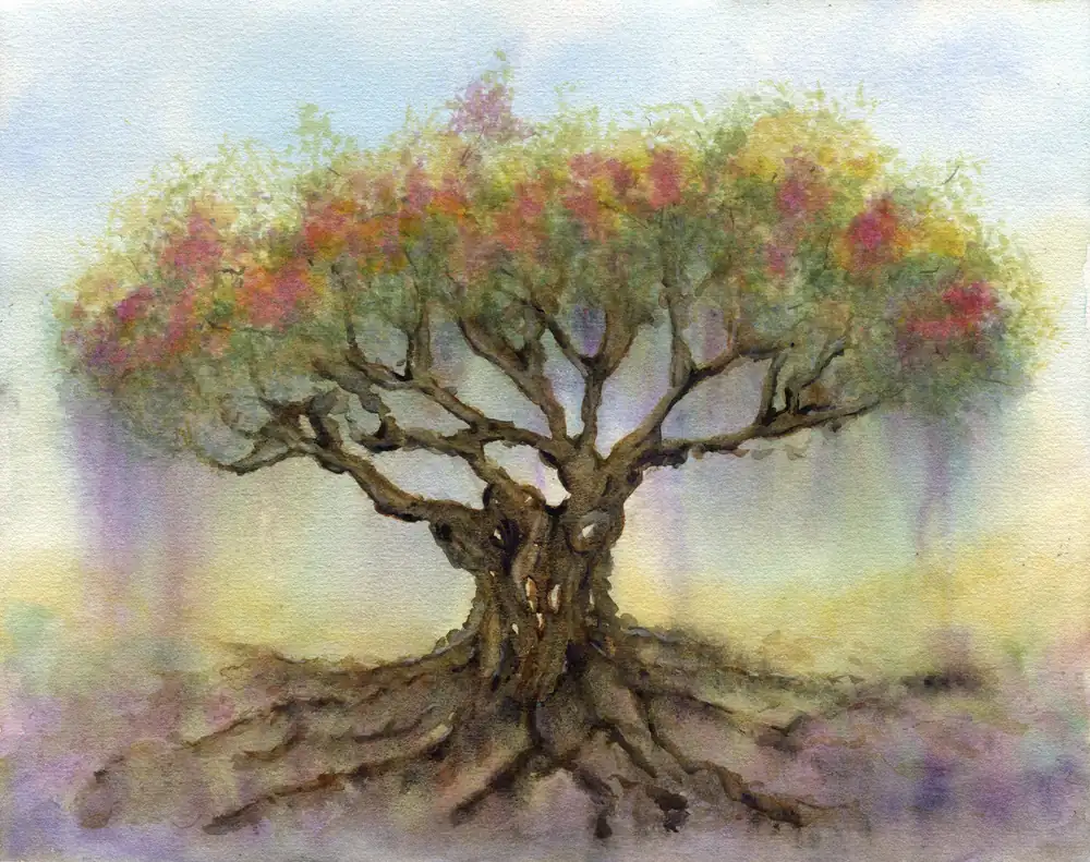 Fantasy of tears, acuarela por Yamila Gorrín